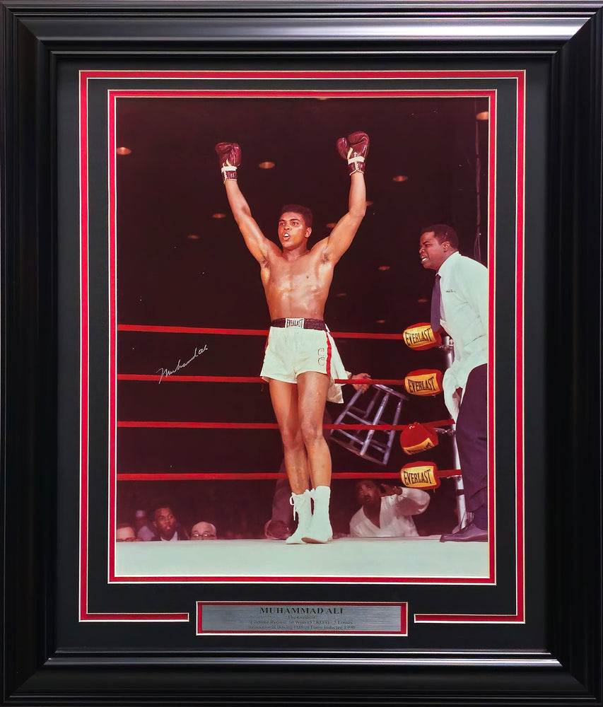 Muhammad Ali Autographed Framed 16x20 Photo JSA #XX22027