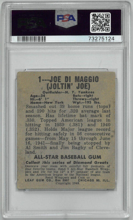 1948 Leaf #.1 Joe DiMaggio [#a] (Yankees)