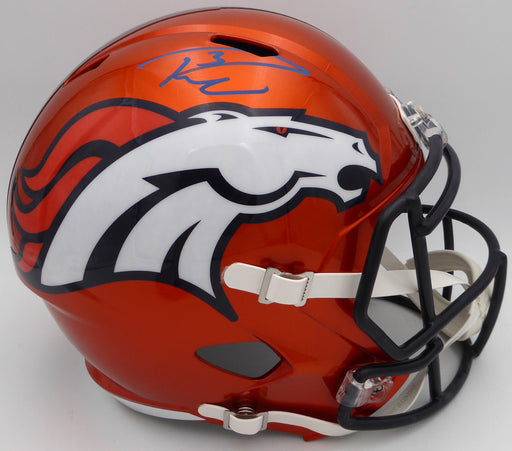 Russell Wilson Autographed Orange Flash Full Size Replica Helmet Denver Broncos Fanatics Holo #QL84418437