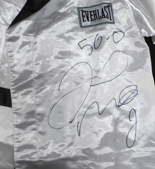 Floyd Mayweather Autographed White Everlast Robe "50-0" JSA #WPP568081