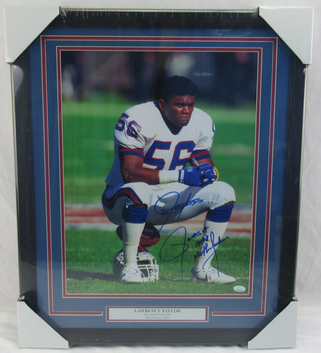 Lawrence Taylor Signed 16x20 Framed Photo w/ Insc JSA LOA III