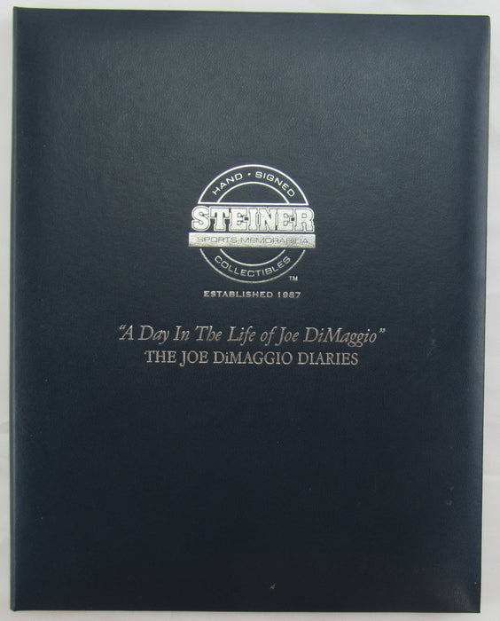 Joe DiMaggio Signed 1981 Diaries Page Volume 1 Steiner COA