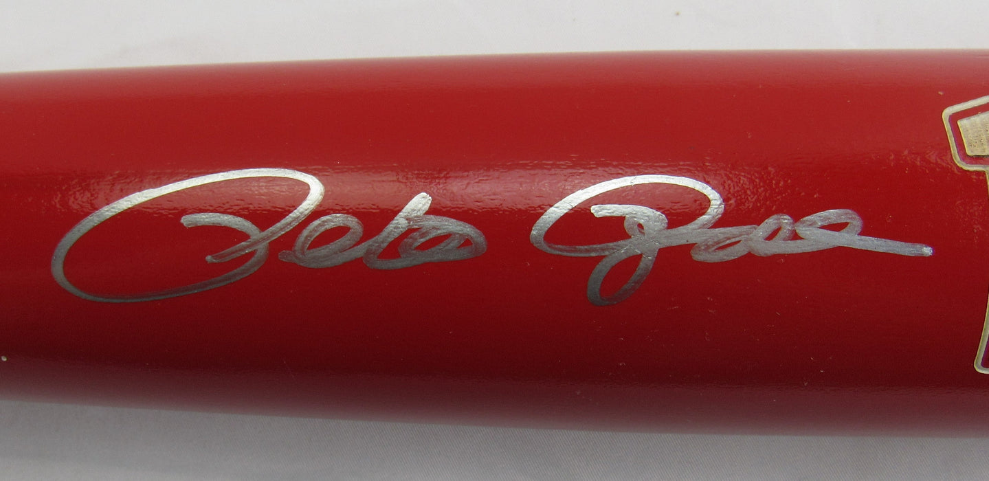 Pete Rose Signed Cooperstown Baseball Stat Bat JSA COA