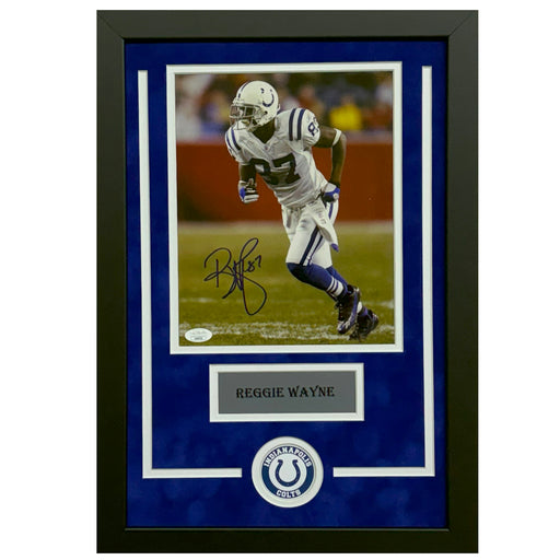 Reggie Wayne Hand Signed & Framed Indianapolis Colts 8x10 Photo (JSA)