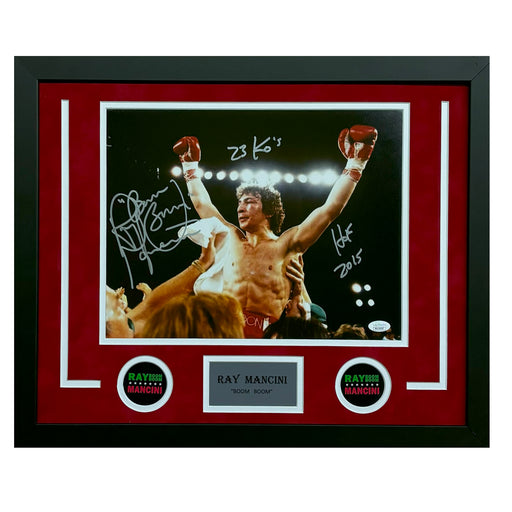 Ray Mancini Hand Signed & Framed Boxing 11x14 Photo (JSA)