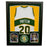 Gary Payton Signed Seattle White Custom Suede Matte Framed Basketball Jersey