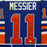 Mark Messier Signed Blue Custom Suede Matte Framed Hockey Jersey (JSA)