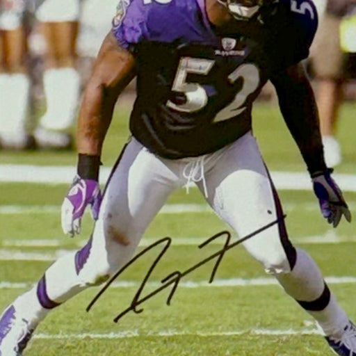 Ray Lewis Signed Baltimore Ravens Framed 8x10 Photo