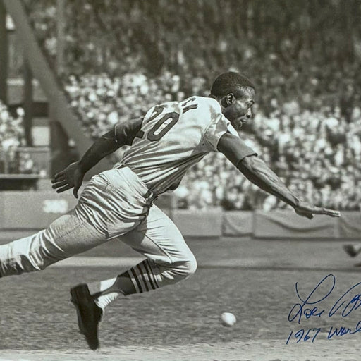 Lou Brock 1967 Word Series Champs Hand Signed & Framed Cardinals 16x20 Baseball Photo