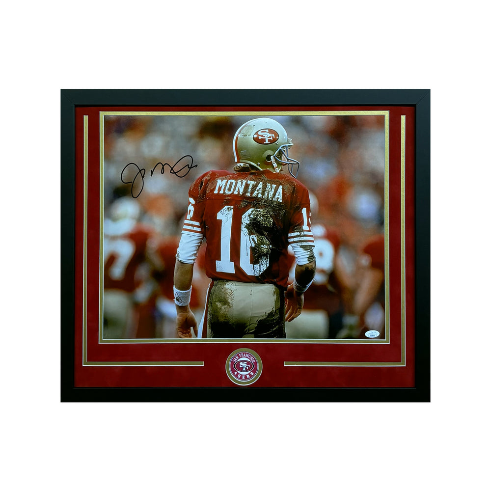 Joe Montana Hand Signed & Framed San Francisco 49ers 16x20 Football Photo