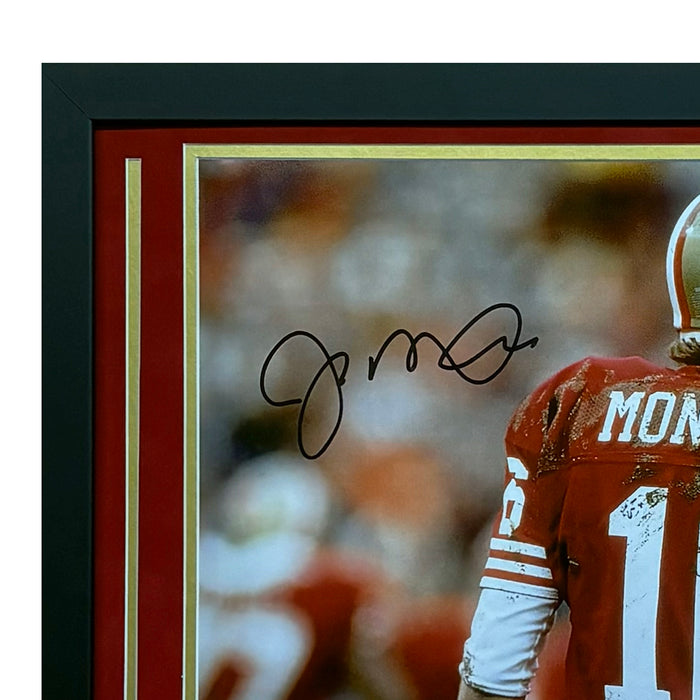 Joe Montana Hand Signed & Framed San Francisco 49ers 16x20 Football Photo