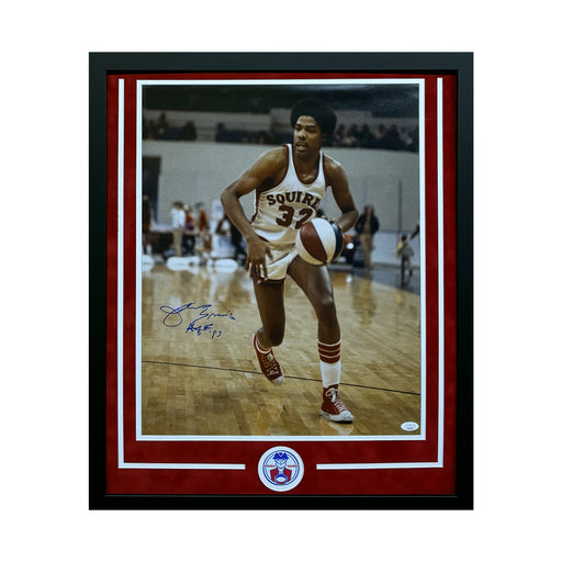 Dr J Julius Erving Hand Signed & Framed Virginia Squires 16x20 Basketball Photo