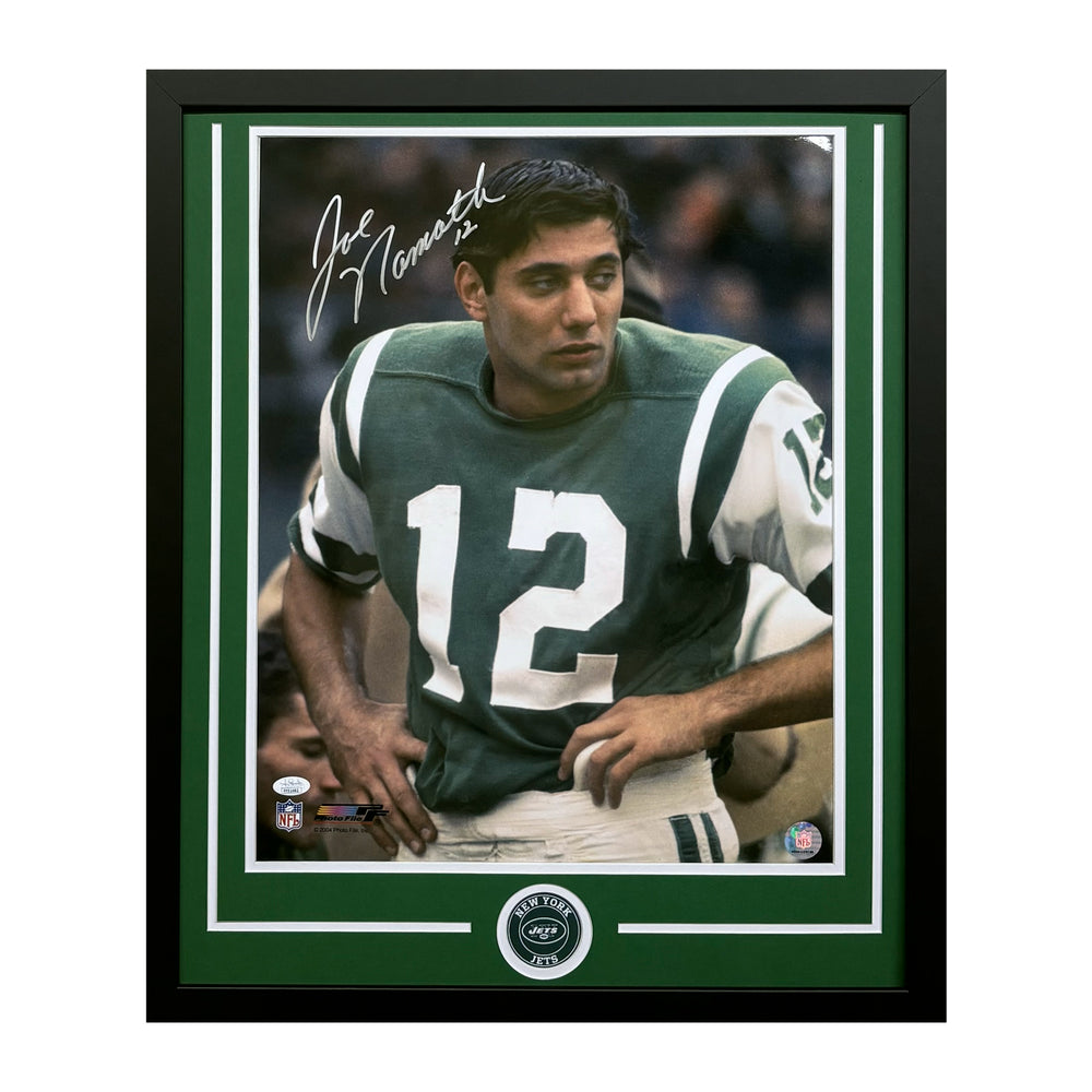 Joe Namath Hand Signed & Framed New York Jets 16x20 Football Photo