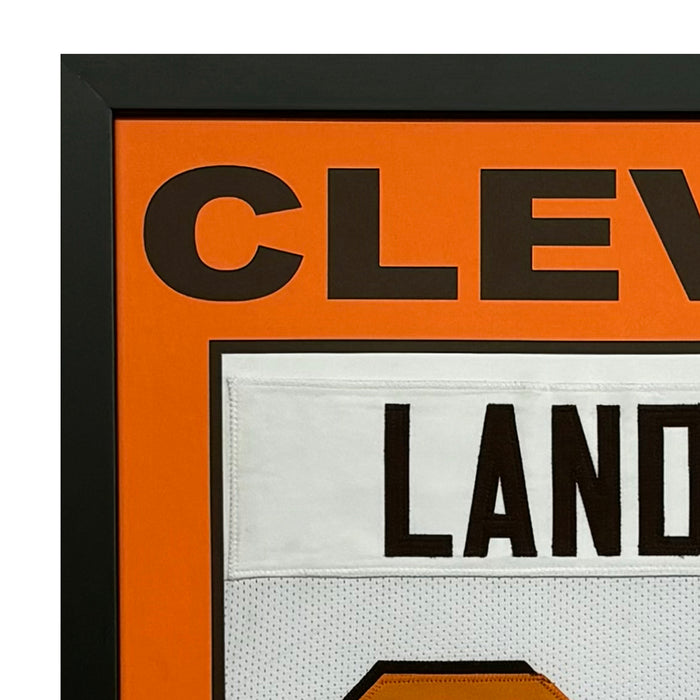 Jarvis Landry Signed Cleveland Browns Custom Space Saver Framed Football Jersey