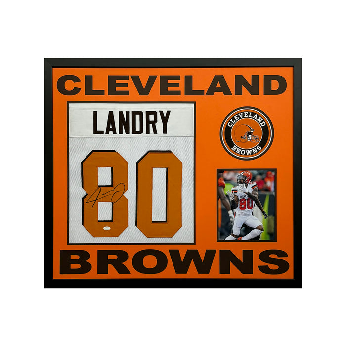 Jarvis Landry Signed Cleveland Browns Custom Space Saver Framed Football Jersey