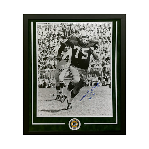 Forest Gregg HOF 77 B&W Hand Signed & Framed Packers 16x20 Football Photo