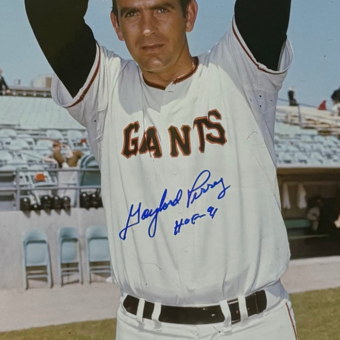 Gaylord Perry HOF Hand Signed & Framed Giants 16x20 Baseball Photo