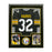 Franco Harris Signed Pittsburgh Black Custom Suede Matte Framed Football Jersey