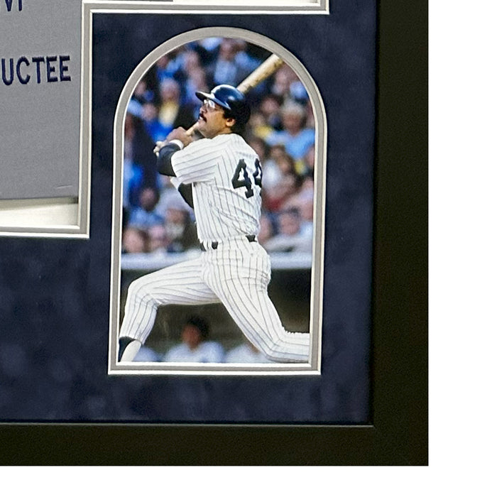 Reggie Jackson Signed New York Gray Stat Custom Suede Matte Framed Baseball Jersey