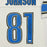 Calvin Johnson Signed Detroit White Custom Suede Matte Framed Football Jersey