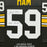 Jack Ham Signed HOF 88 Pittsburgh Black Stat Throwback Custom Suede Matte Framed Football Jersey (Copy)