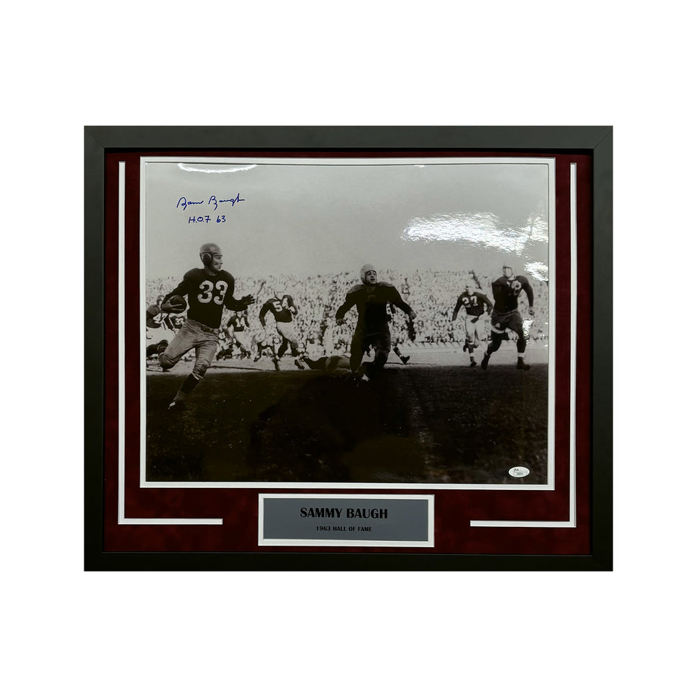 Sammy Baugh HOF 63 Hand Signed & Framed 16x20 Football Photo