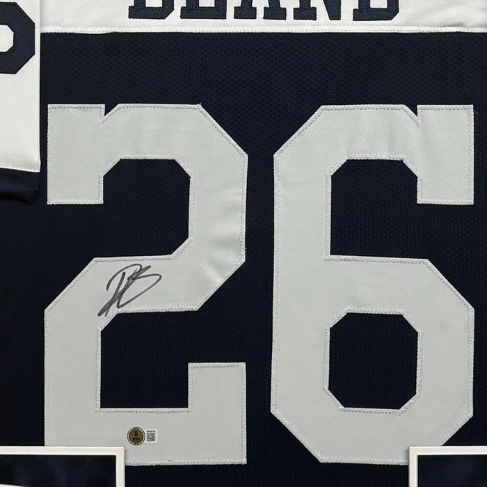 Daron Bland Signed Dallas Thanksgiving Custom Suede Matte Framed Football Jersey