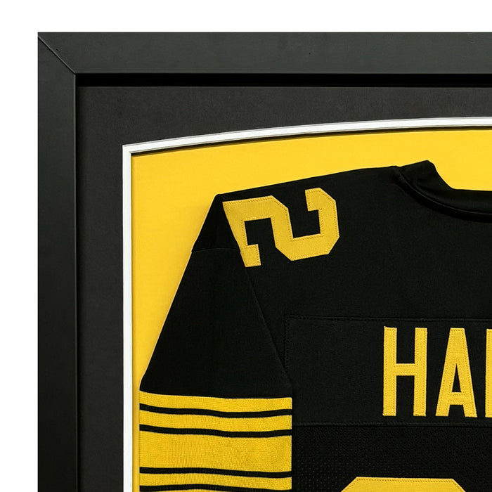 Najee Harris Signed Pittsburgh Black Custom Suede Matte Framed Football Jersey (JSA)