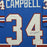 Earl Campbell Signed Houston Blue Custom Suede Matte Framed Football Jersey