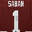 Nick Saban Signed Alabama Crimson Custom Suede Matte Framed Football Jersey