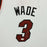 Dwayne Wade Signed Miami White Custom Suede Matte Framed Basketball Jersey