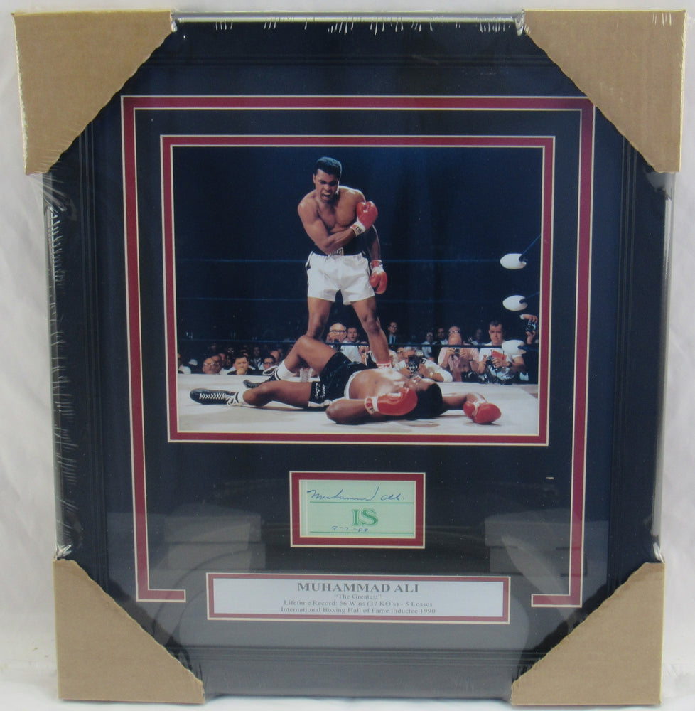 Muhammad Ali Signed Framed Cut JSA LOA YY48890