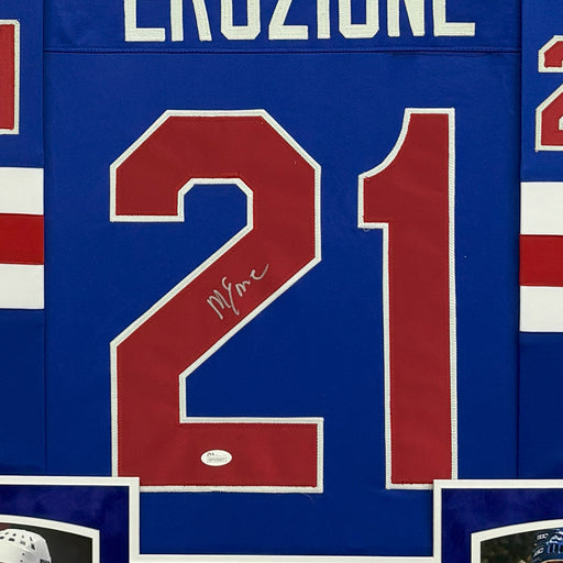 Mike Eruzione Signed Team USA Custom Suede Matte Framed Hockey Jersey