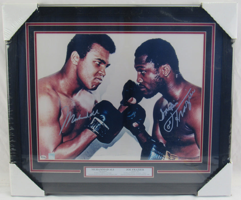 Muhammad Ali Joe Frazier Signed 16x20 Framed Photo JSA LOA