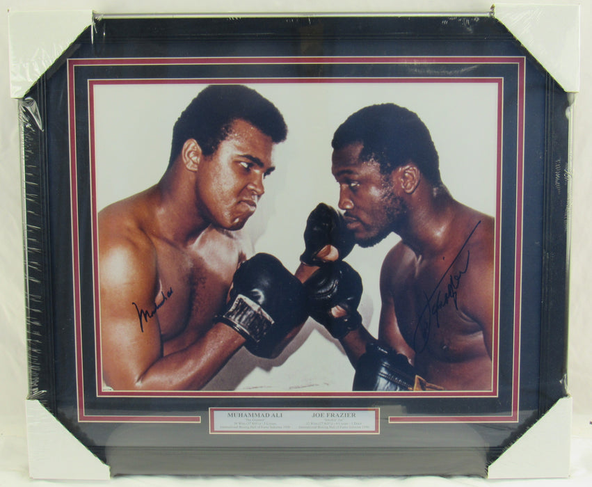 Muhammad Ali Joe Frazier Signed 16x20 Framed Photo JSA LOA