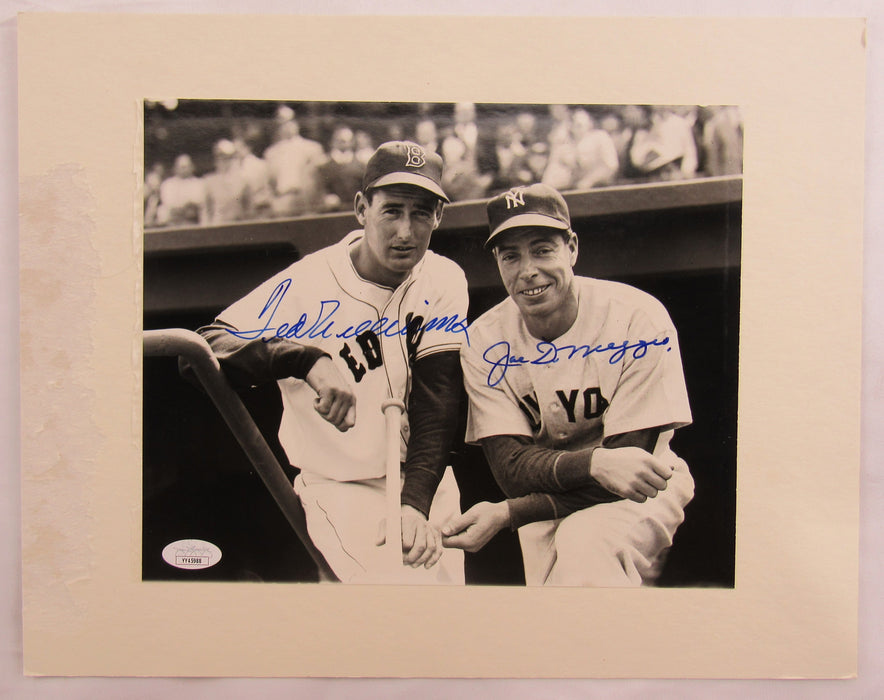 Ted Williams Joe DiMaggio Signed 8x10 Photo JSA LOA YY45988