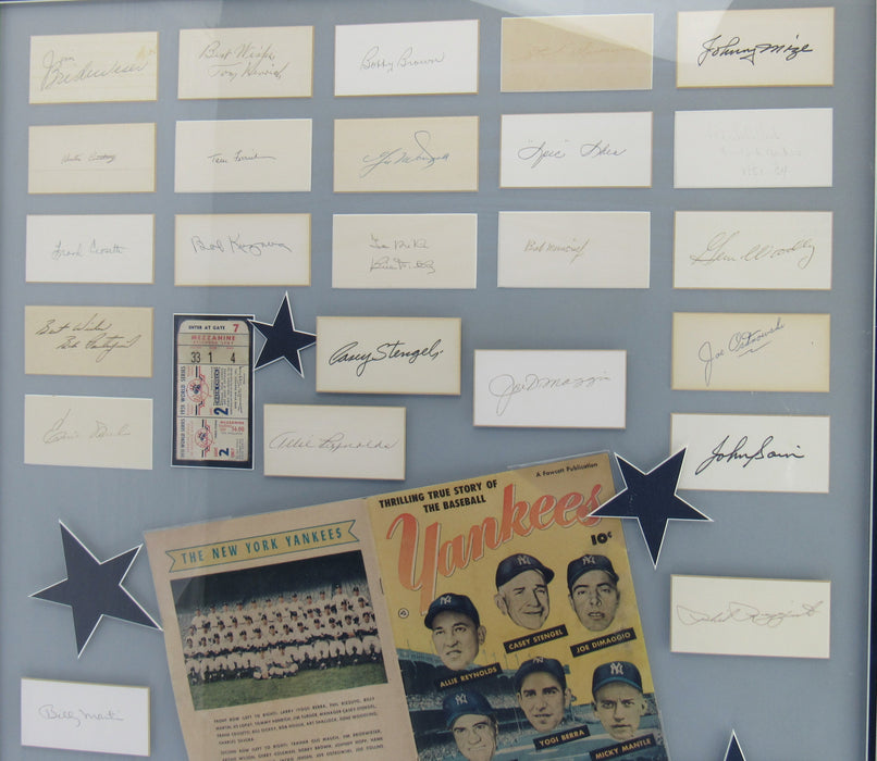 1951 New York Yankees Cut Collection Signed JSA LOA ZZ08490