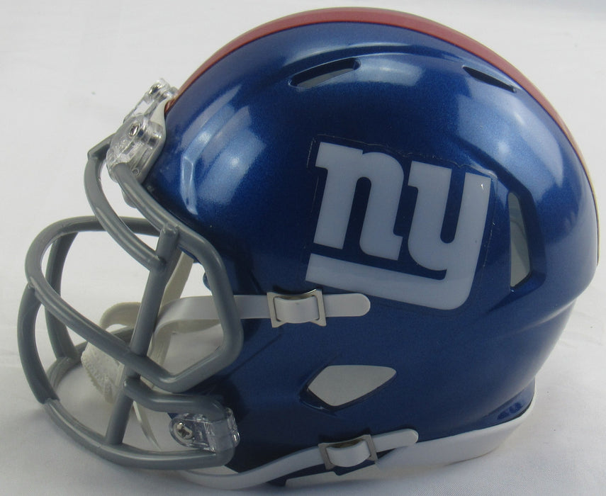 Tiki Barber Signed Giants Mini Helmet JSA AB74452