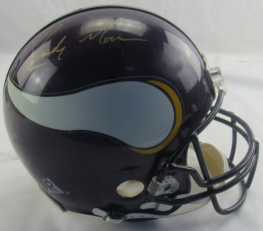 Randy Moss Signed Full Size Riddell Vikings Helmet Proline JSA H49882