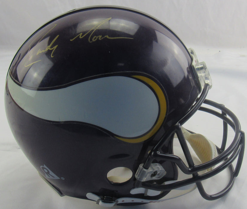 Randy Moss Signed Full Size Riddell Vikings Helmet Proline JSA H49882