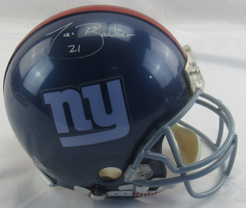 Tiki Barber Signed Full Size Riddell Giants Helmet Proline