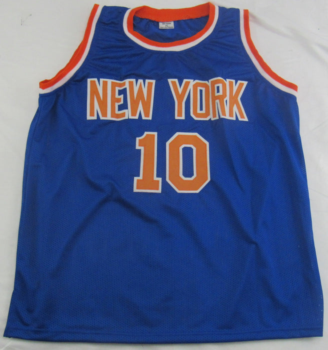 Walt Frazier Signed Replica Knicks Jersey JSA Witness COA