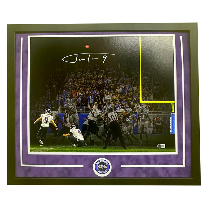 Justin Tucker Hand Signed & Framed 16x20 Football Photo