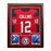 Nico Collins Signed Houston Red Custom Suede Matte Framed Football Jersey