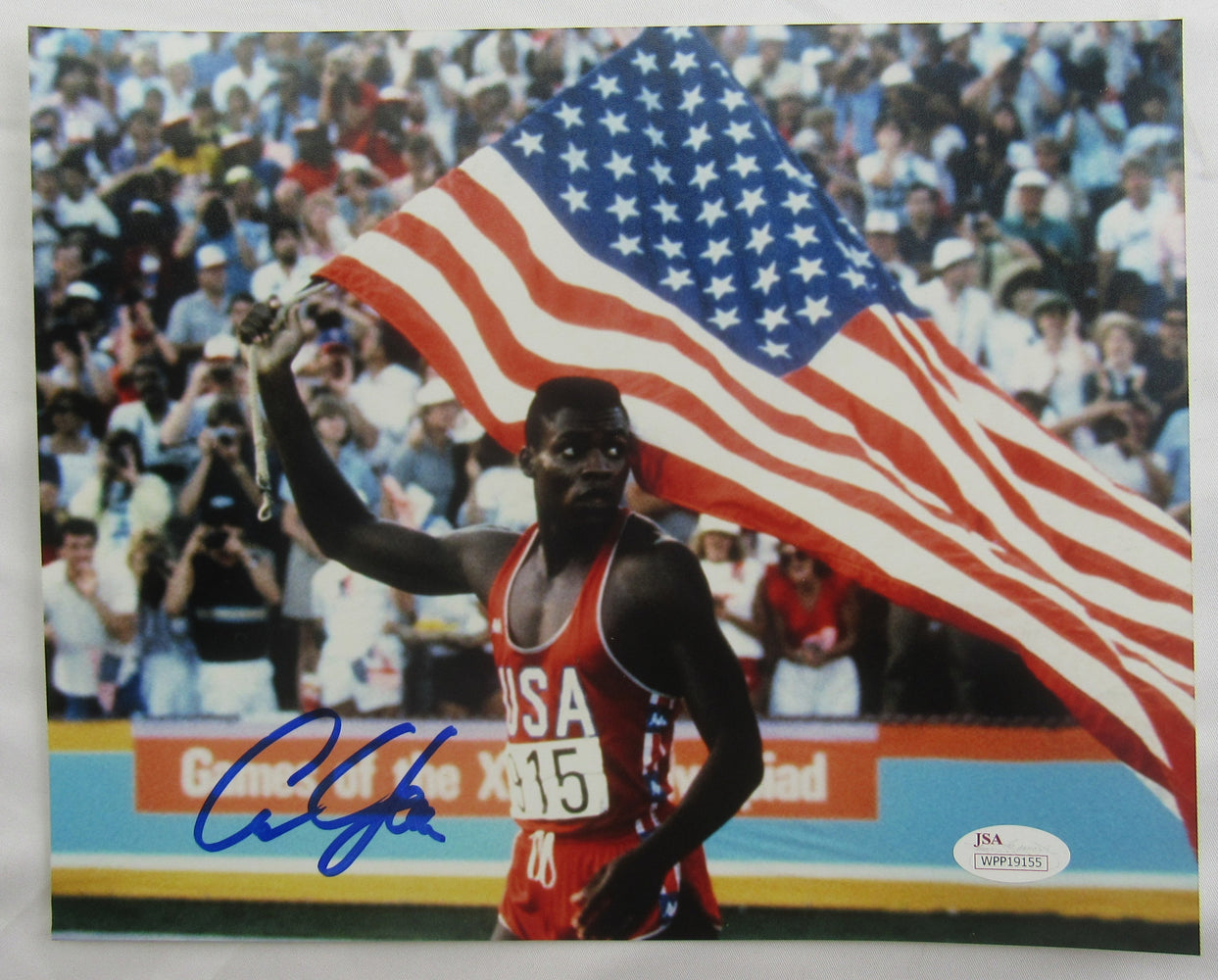 Carl Lewis Signed 8x10 Photo JSA WPP19155