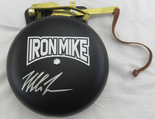 Mike Tyson Signed Black Iron Mike Ring Bell JSA COA