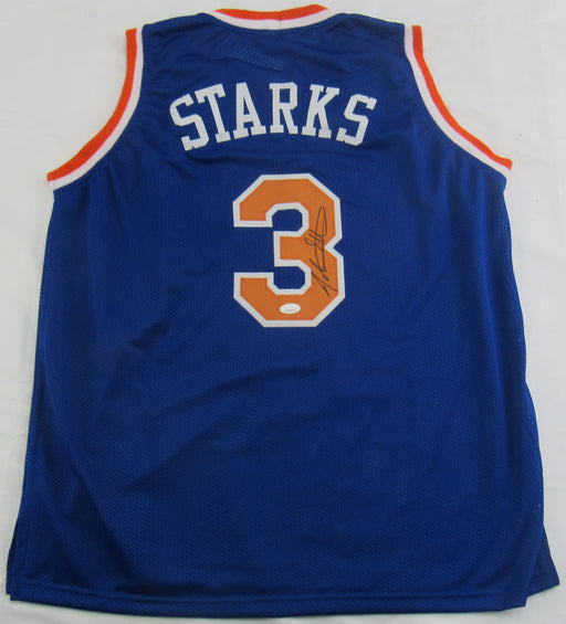 John Starks Signed Replica Knicks Jersey JSA Witness COA