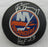 Pierre Turgeon Signed Islanders Logo Hockey Puck w/ Insc JSA Witnessed II