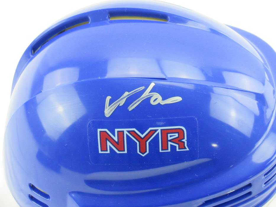 Adam Fox Signed Rangers Blue Mini Helmet Fanatics Hologram