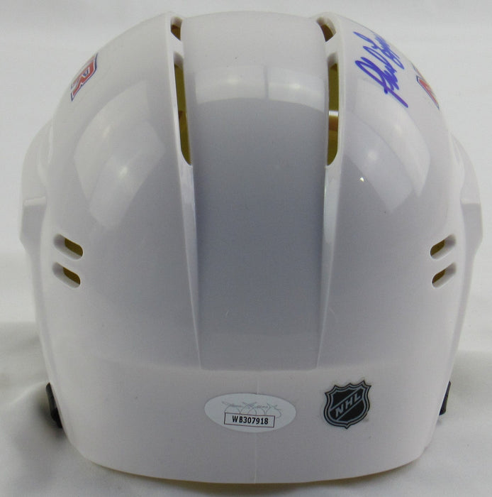Phil Esposito Signed Rangers Mini Helmet w/ HOF Insc JSA Certified